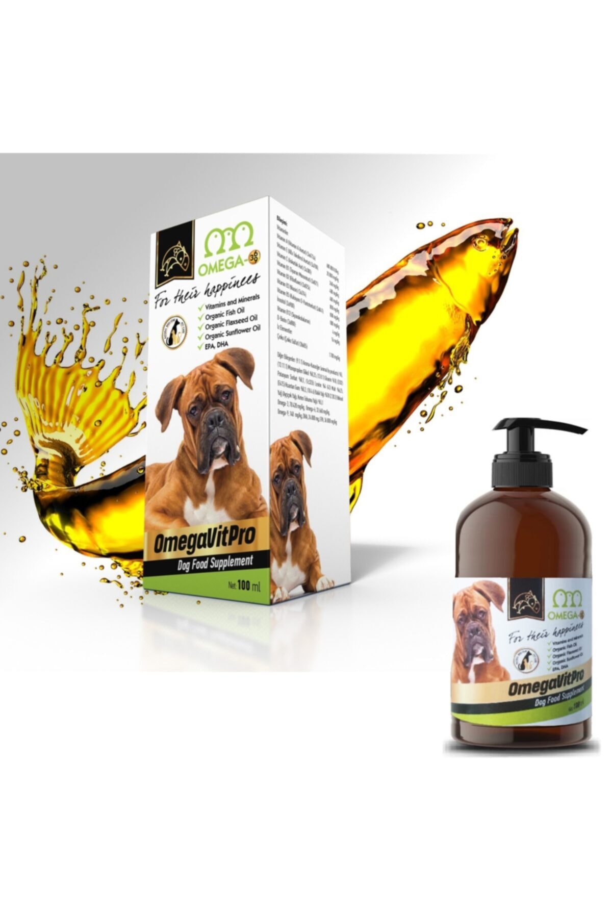 Omega Vitpro Köpek Multivitamin Somon Balık Yağı 100 ml Omega 3-6-9