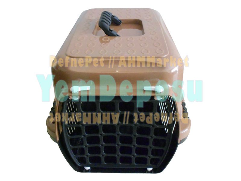 KEDİ KÖPEK PLASTİK TAŞIMA KABI KAHVE