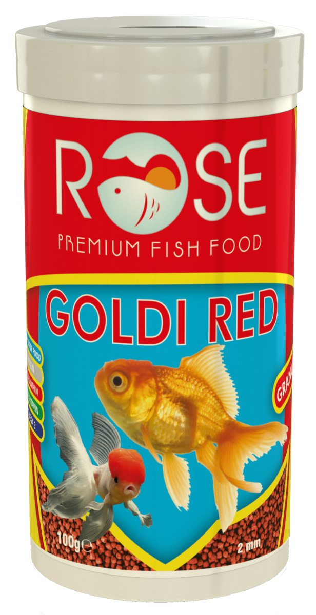 Rose Japon Balığı Yemi ve Vitamin Seti 2 adet 250 ml, Goldi Mix ve Goldi Red