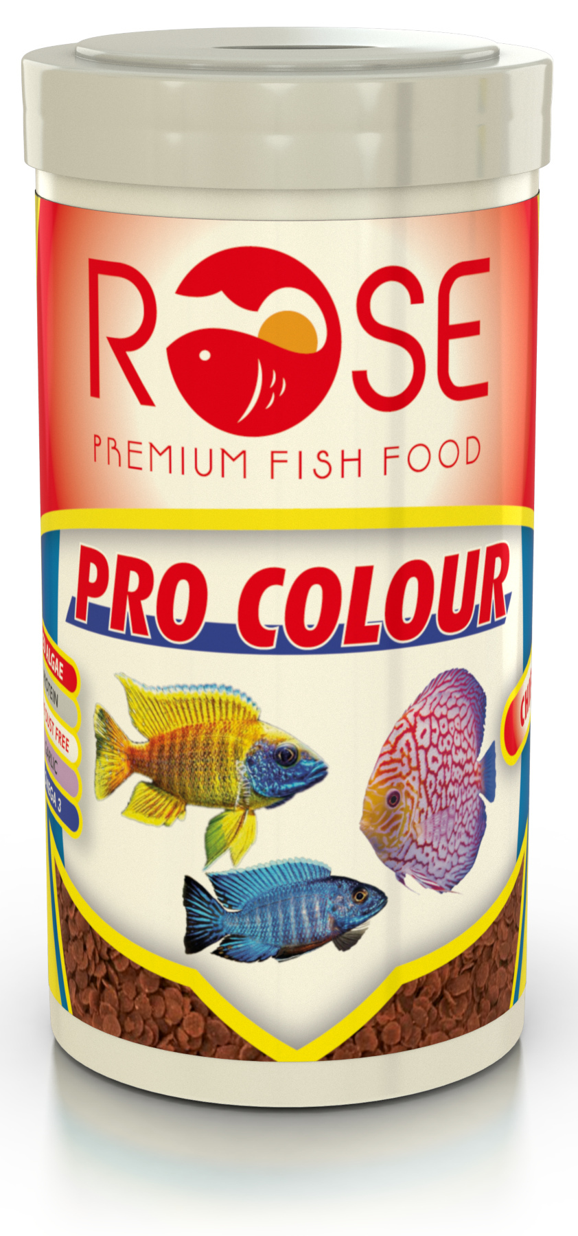 Rose Pro Colour 250 ml Yüksek Protein Renklendirici Balık Yemi