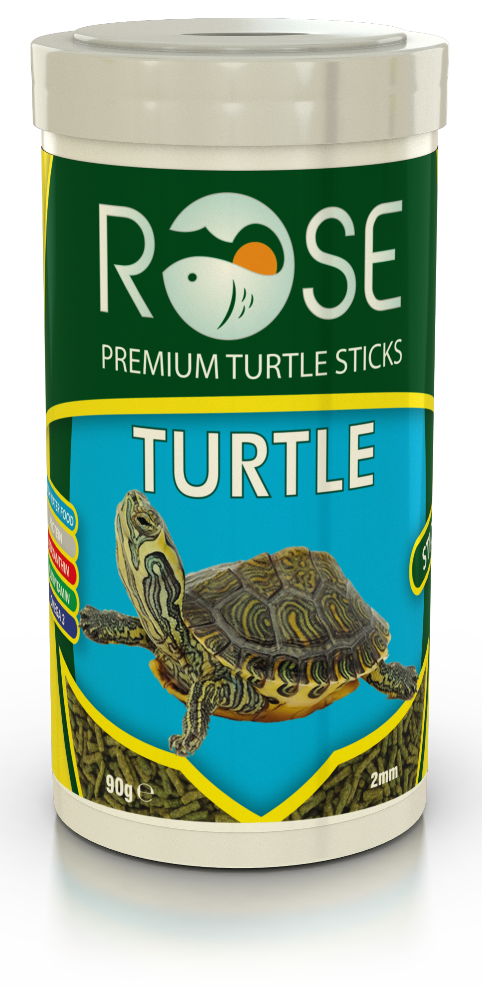 Rose Turtle Sticks 250 ml 90 gr Sürüngen ve Kaplumbağa Yemi