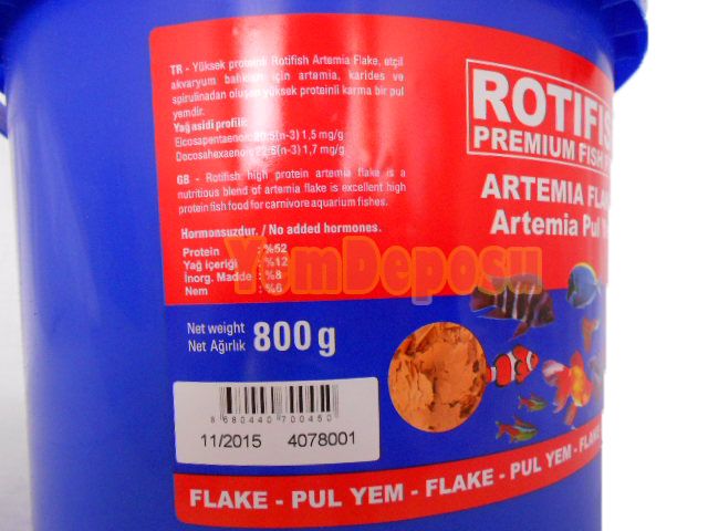 ROTIFISH ARTEMİA FLAKES 150 GR 