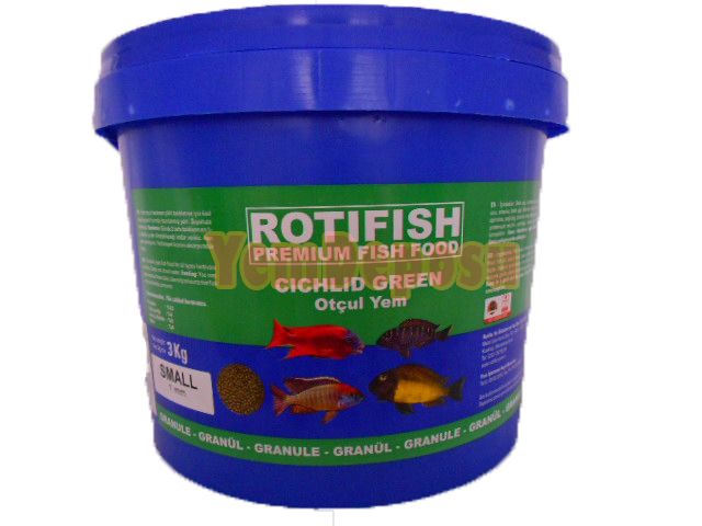 ROTIFISH CICHLID GREEN SARIMSAKLI 500 GR KOVADAN BÖLME