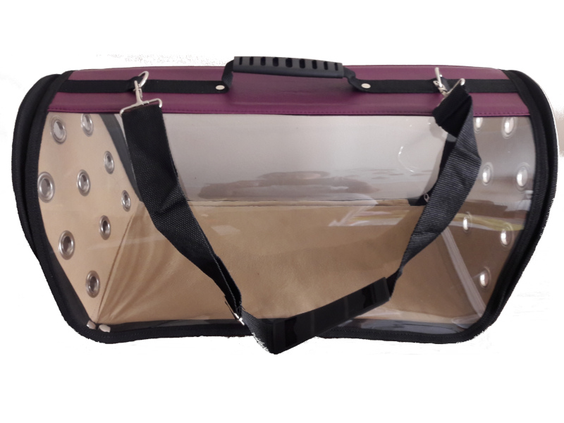 ŞEFFAF KEDİ KÖPEK TAŞIMA ÇANTASI MOR