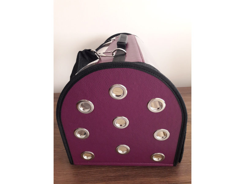 ŞEFFAF KEDİ KÖPEK TAŞIMA ÇANTASI MOR