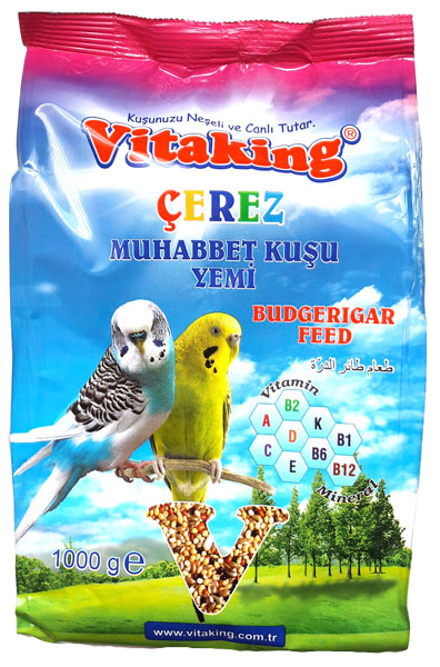 Vitaking Muhabbet Kuş Yemi Çerez 10 x 1 Kg ve Kuş Kumu 2 x 200 Gr