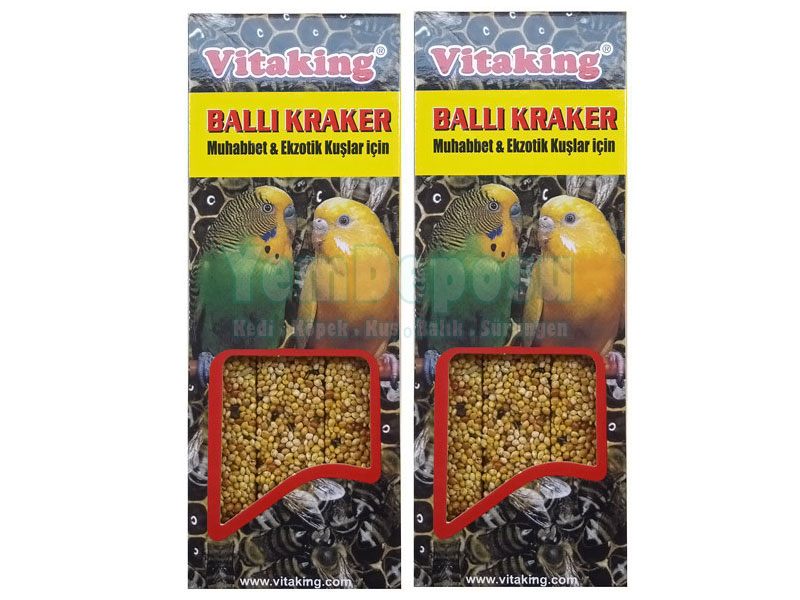 VİTAKİNG MUHABBET KUŞ YEMİ 2 KG + KRAKER + GAGA TAŞI + VİTAMİN