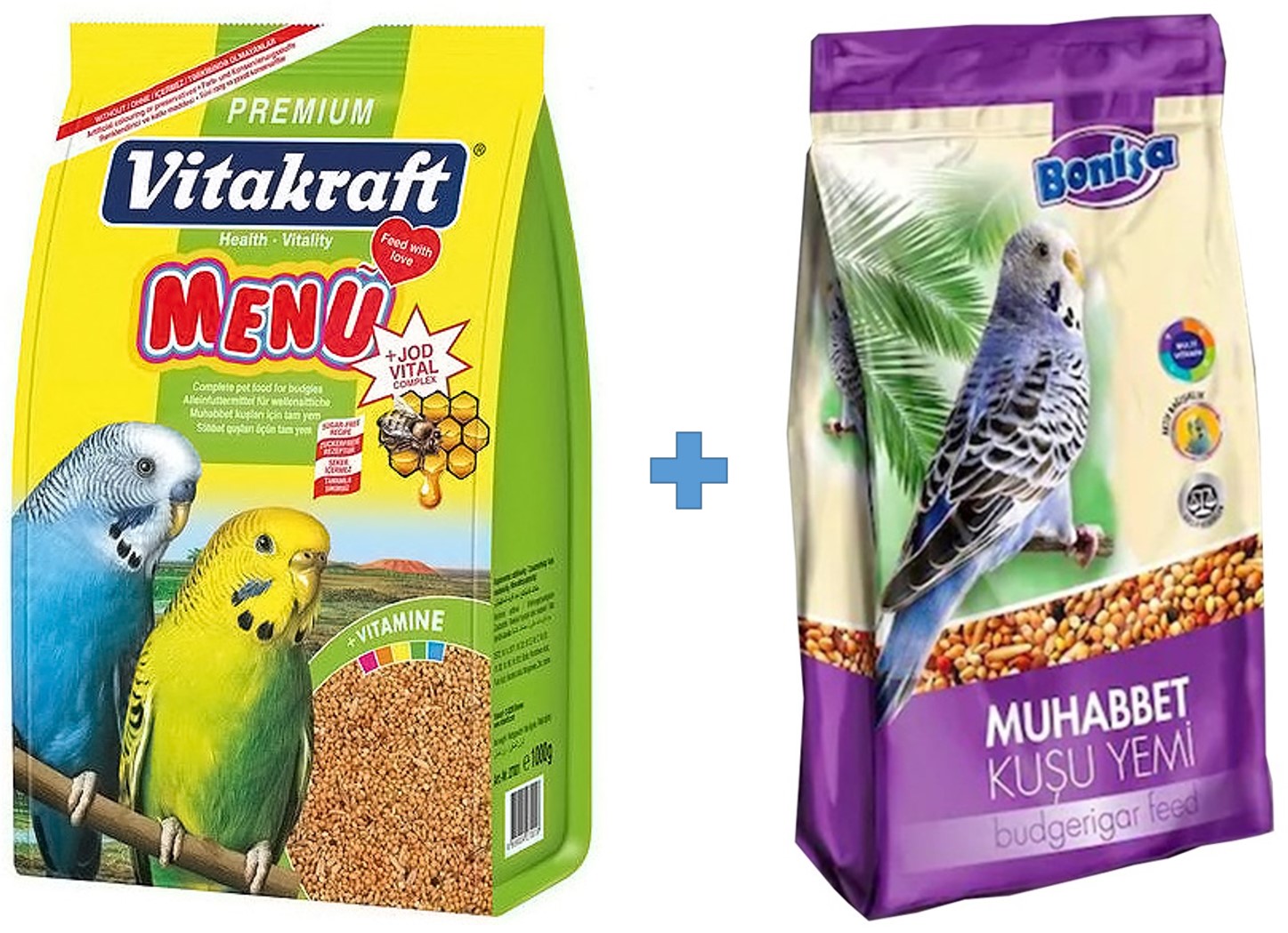 Vitakraft Menu Jod Vital Muhabbet Kuş Yemi 1+1 Kg Bonisa