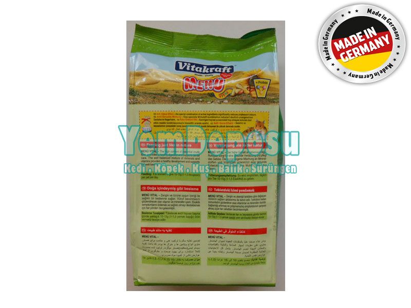 VİTAKRAFT HAMSTER YEMİ PREMİUM VİTAL MENÜ 1 KG