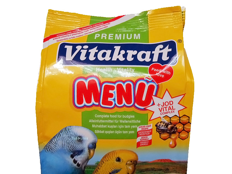 VİTAKRAFT MUHABBET KUŞU YEMİ PREMİUM MENÜ 500 GR