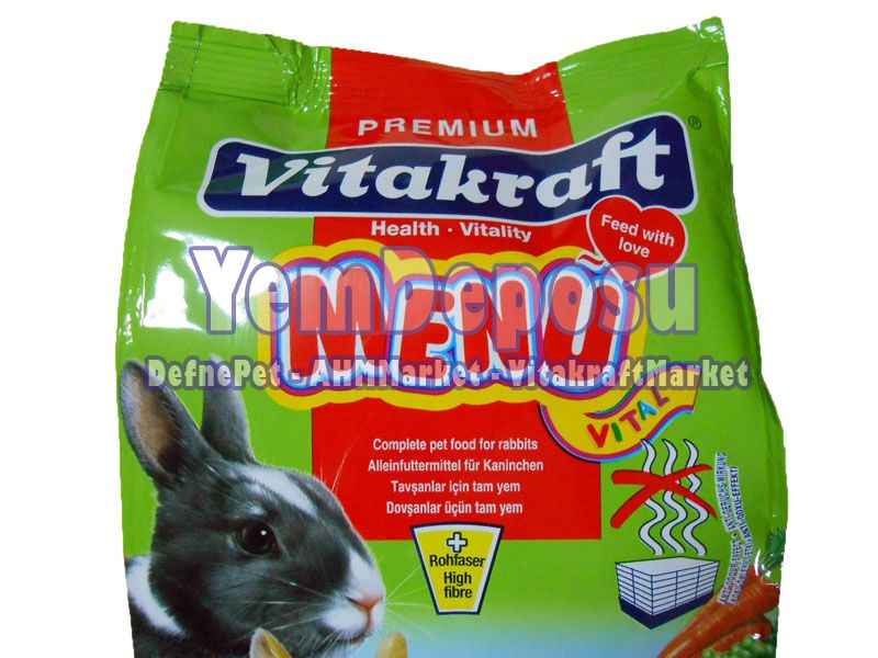 VİTAKRAFT TAVŞAN YEMİ 2 X 1 KG + AHM PET LİTTER 2 X 10 LT + 2 ADET QUİK KALSİYUM