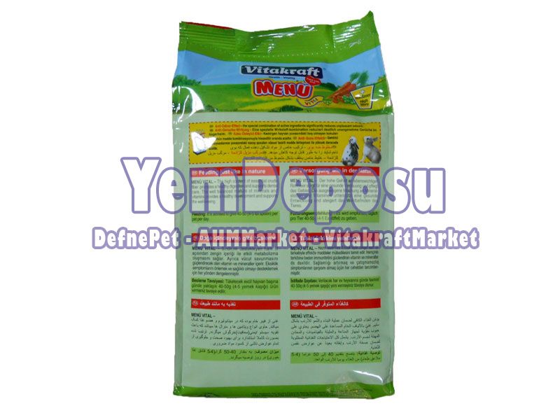 VİTAKRAFT TAVŞAN YEMİ 2 X 1 KG + AHM PET LİTTER 2 X 10 LT + 2 ADET QUİK KALSİYUM