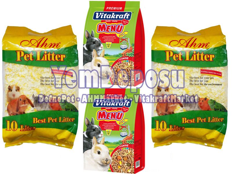 VİTAKRAFT TAVŞAN YEMİ 3 KG + AHM PET LİTTER 60 LT KAMPANYA