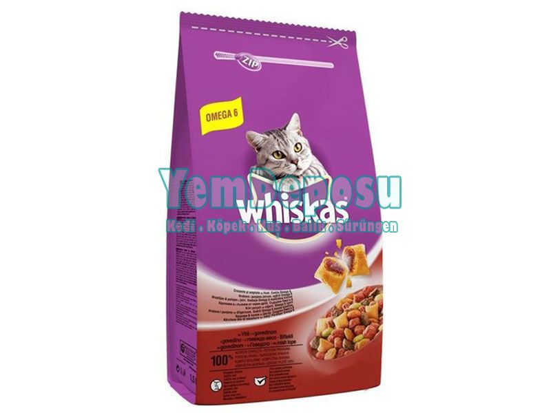 WHİSKAS BİFTEKLİ AÇIK KEDİ MAMASI 3 KG