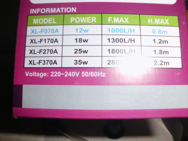 Xilong XL F070A Akvaryum Sarı İç Filtresi 1000 Llt 12W